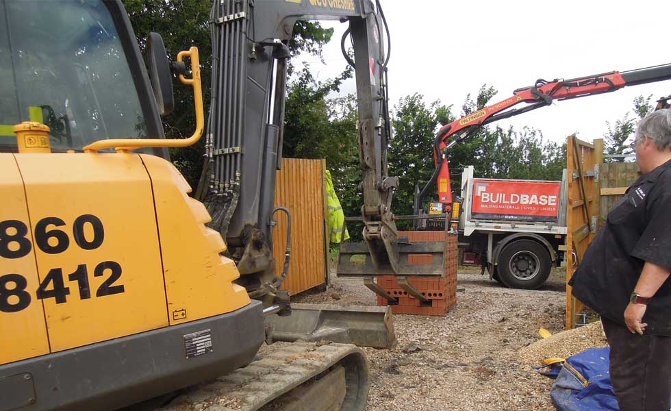 brick delivery on site