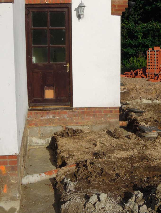 drainage run to be modified