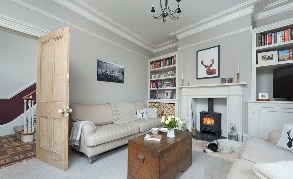 Victorian renovation living room