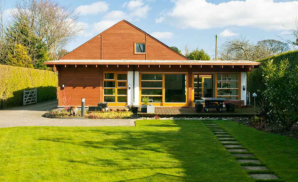 A large wrap around extension has transformed this home