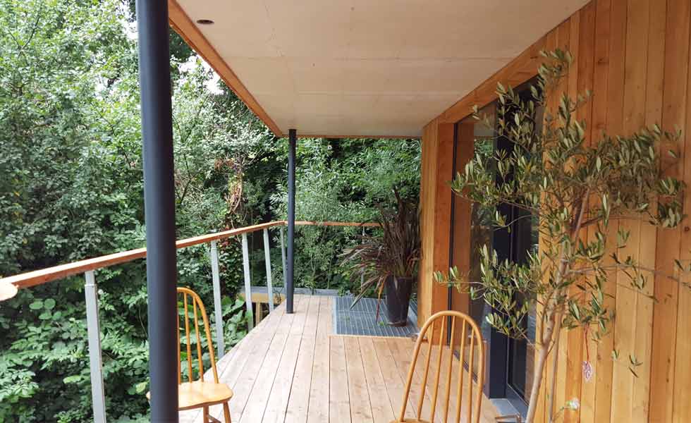 the Treehouse's terrace off the first floor