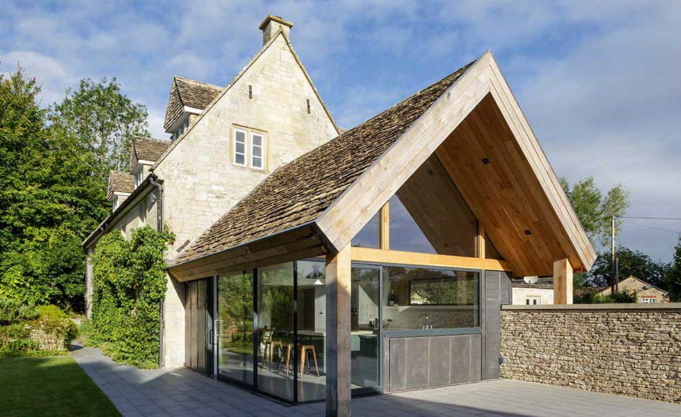 Duo pitch roof on Grade II listed cottage extension