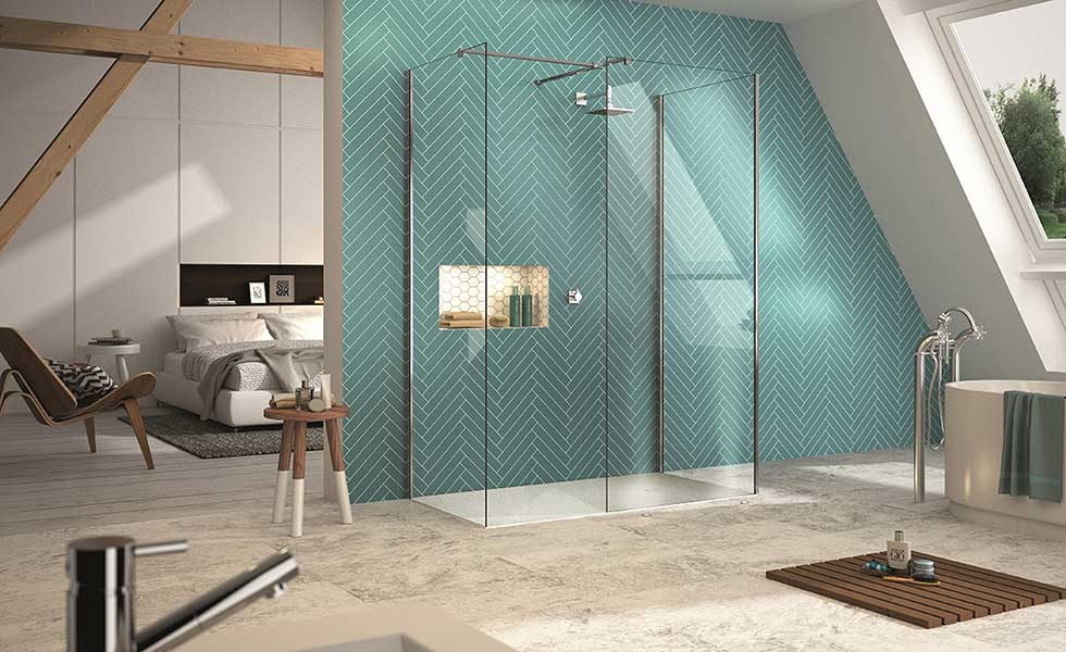 En suite bathroom with walk in shower