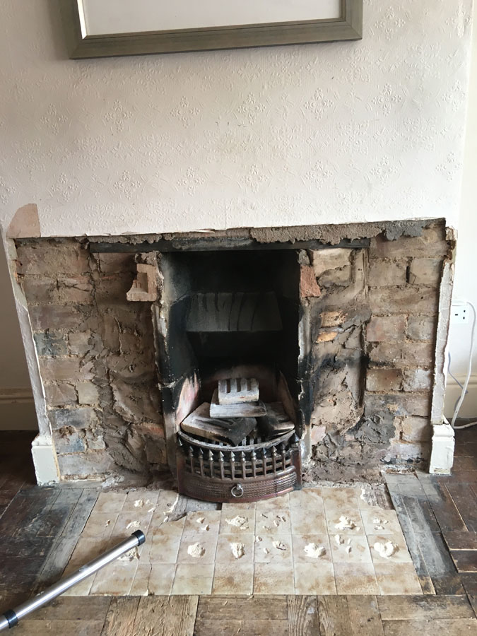 Opening up a fireplace