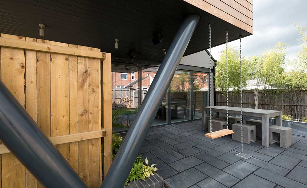 Contemporary self-build with cantilevered first floor