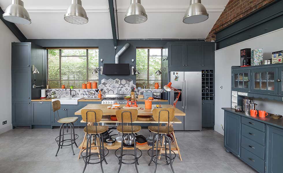 Industrial style kitchen diner