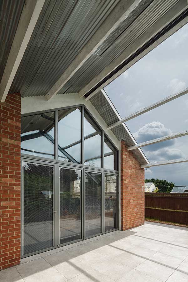 Chapel conversion rear with fully gazed gable