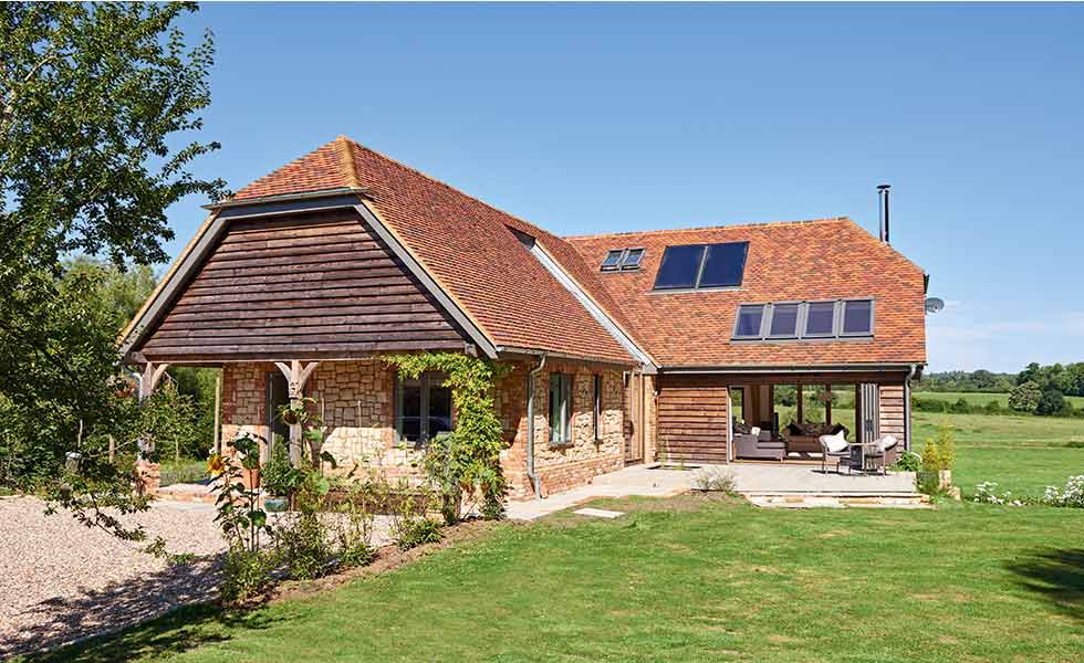 oak frame self build home
