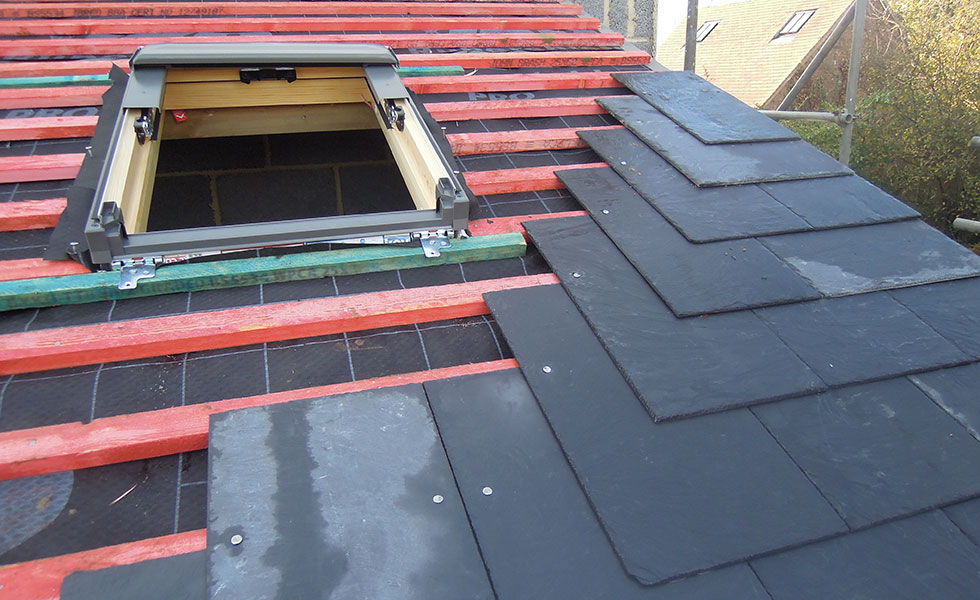 slate-roofing on extension