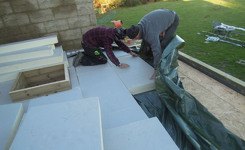 insulation for flat roof on kitchen extension