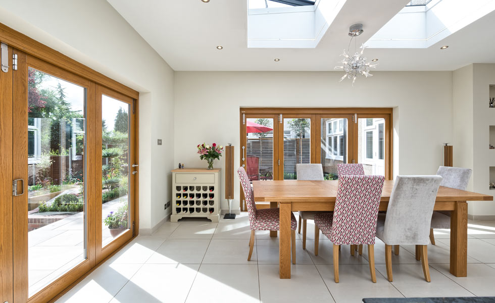 Timber bi-fold doors from Kloeber