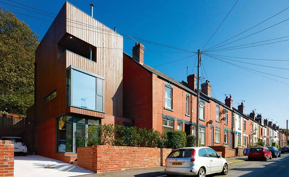Modern home on a city plot