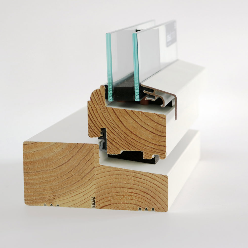 Timber window cross section