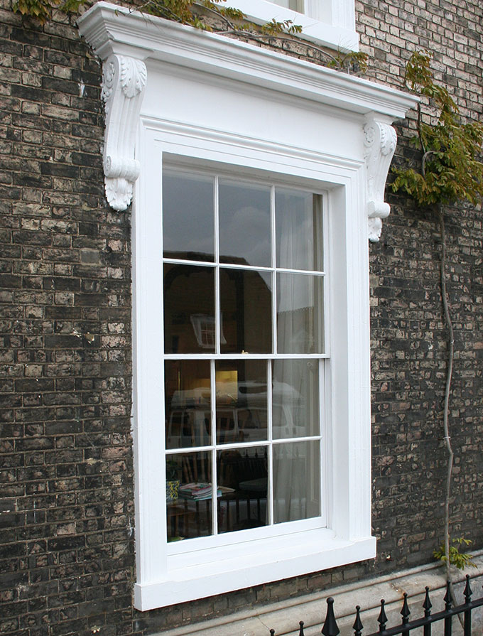sash window exterior timber