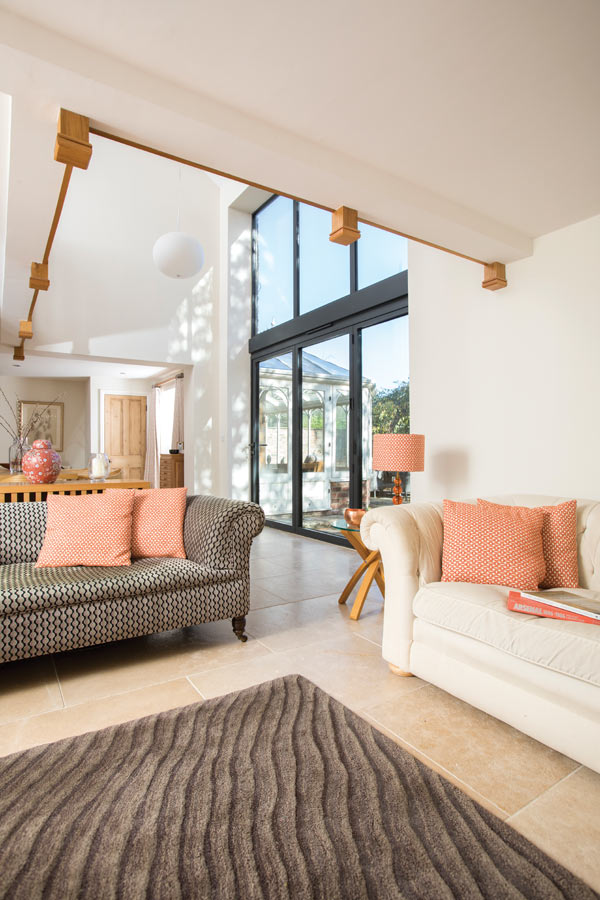 glazing works to maintain the sense of space and light in the renovated barn