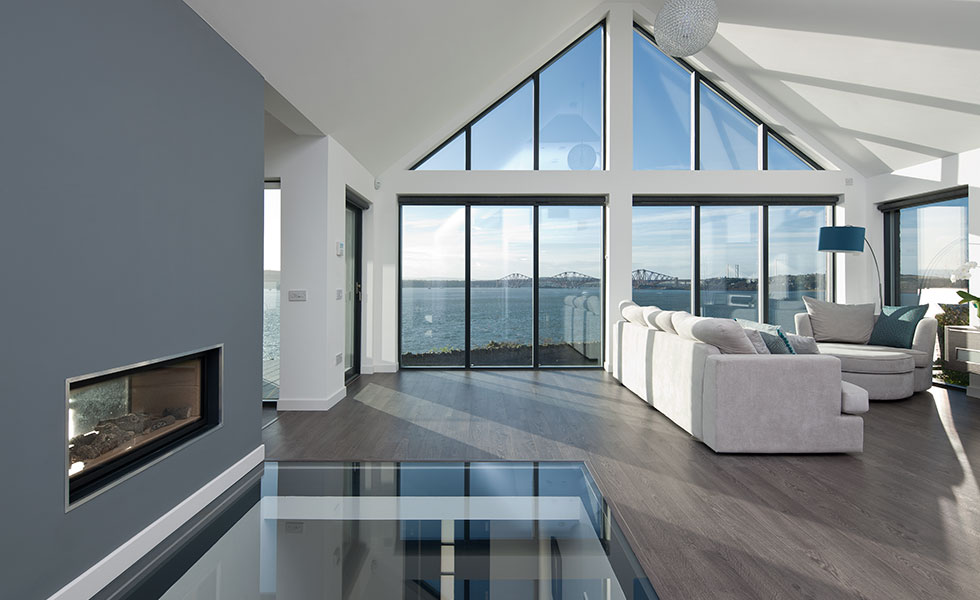 aluminium windows in contemporary home