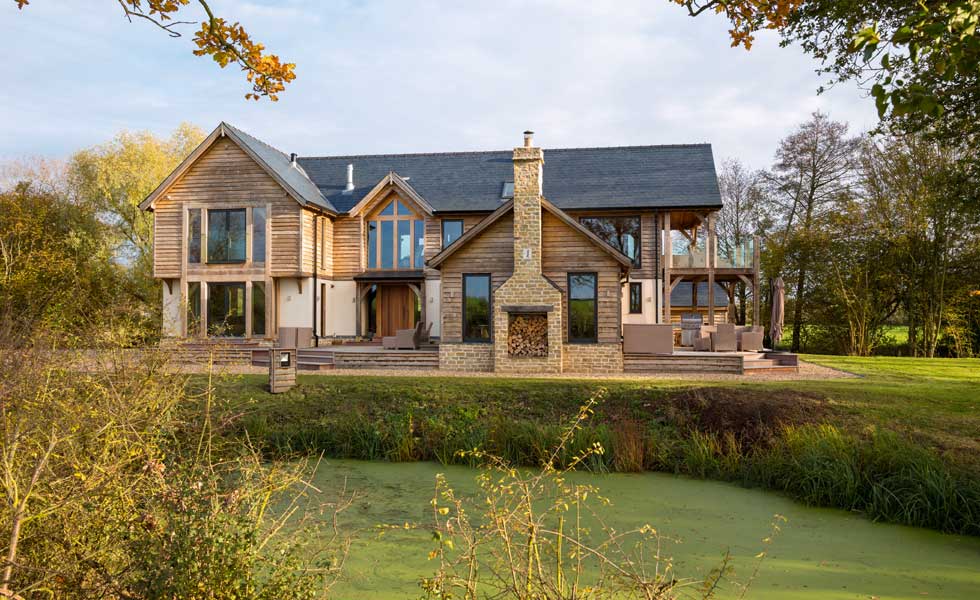 oak frame forever home exterior elevation