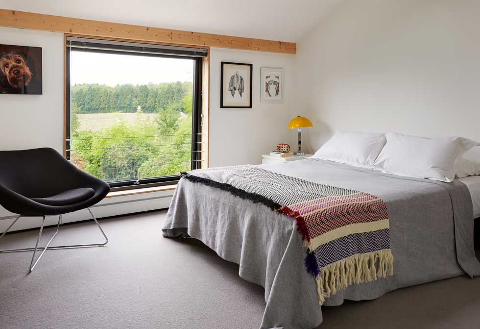 Picture window in one of the three bedrooms
