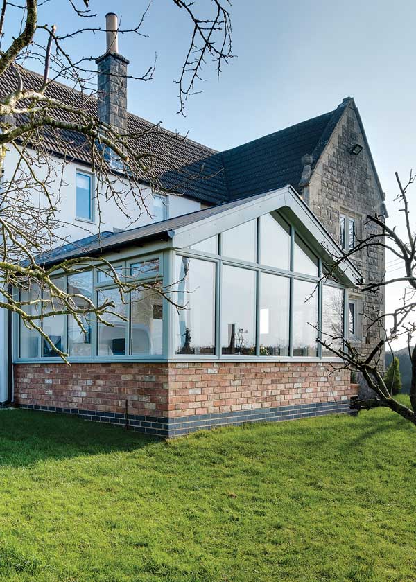 Cottage extension exterior elevation