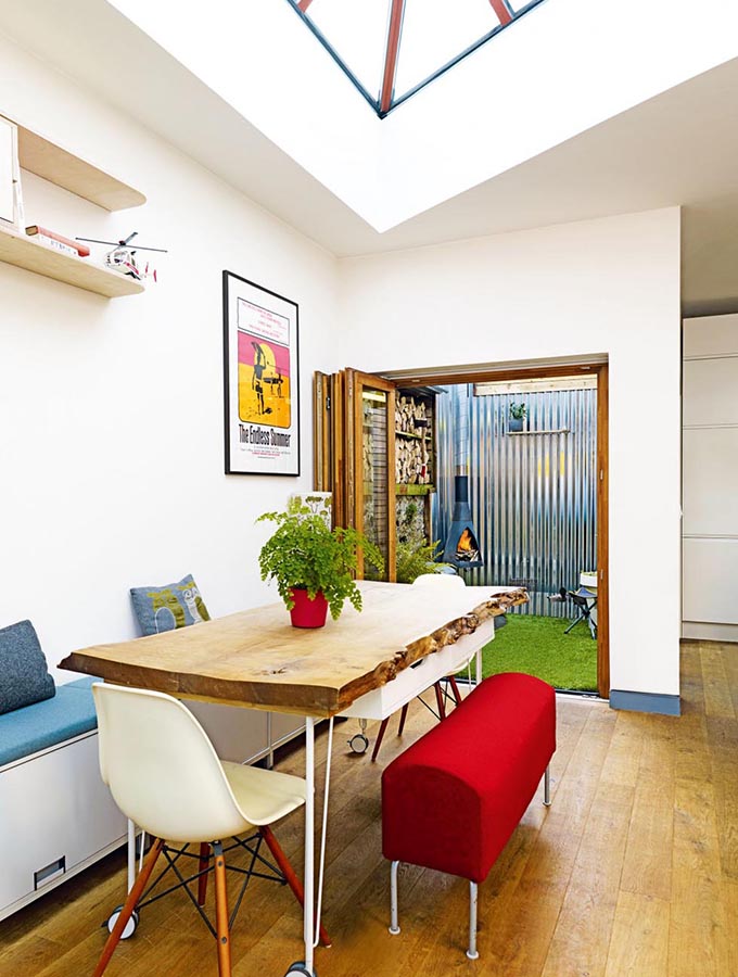 kitchen with small sized bifolds