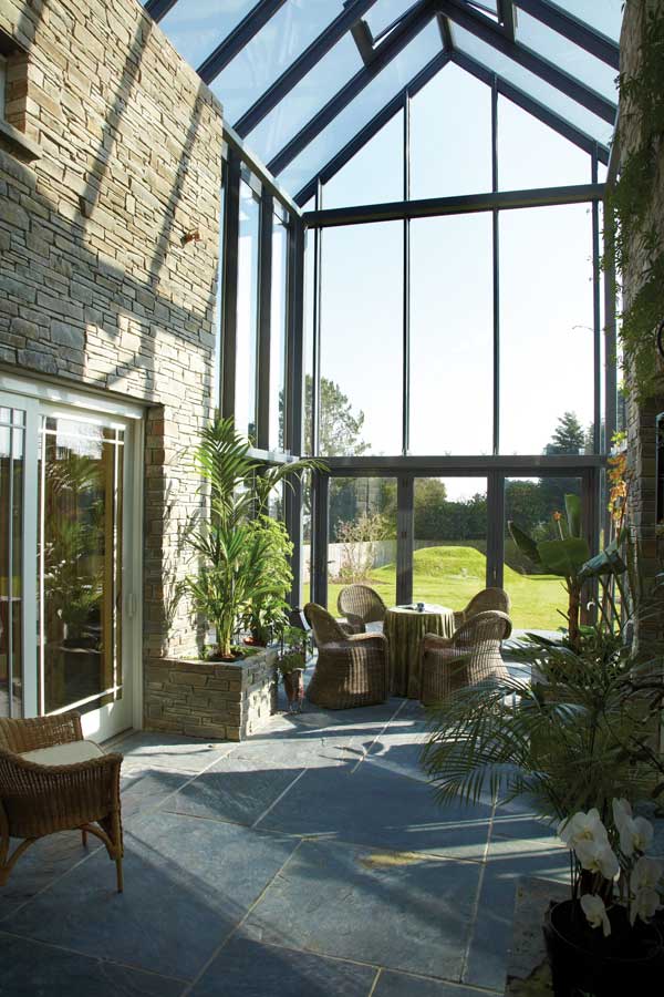 double height sunroom to make the most of light and views