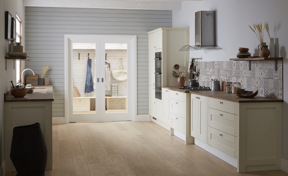 glazed double doors