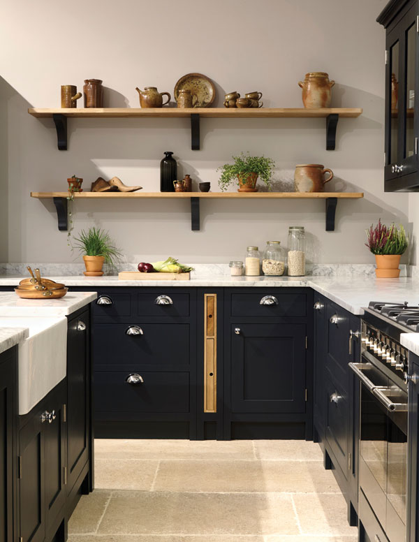 Consider cupboard options with built in storage for items such as chopping boards