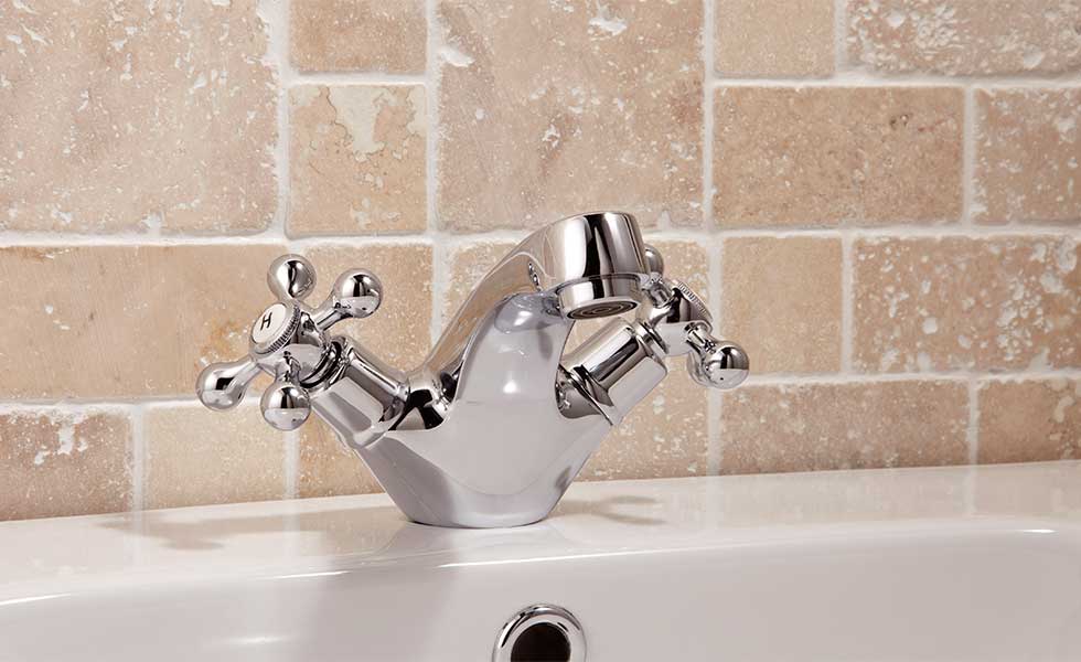 Chrome mixer tap