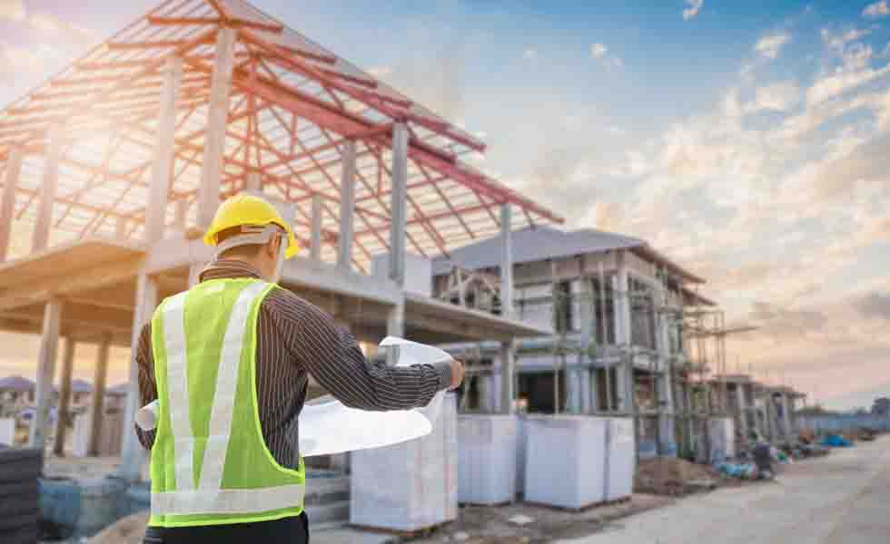 Construction workers on site