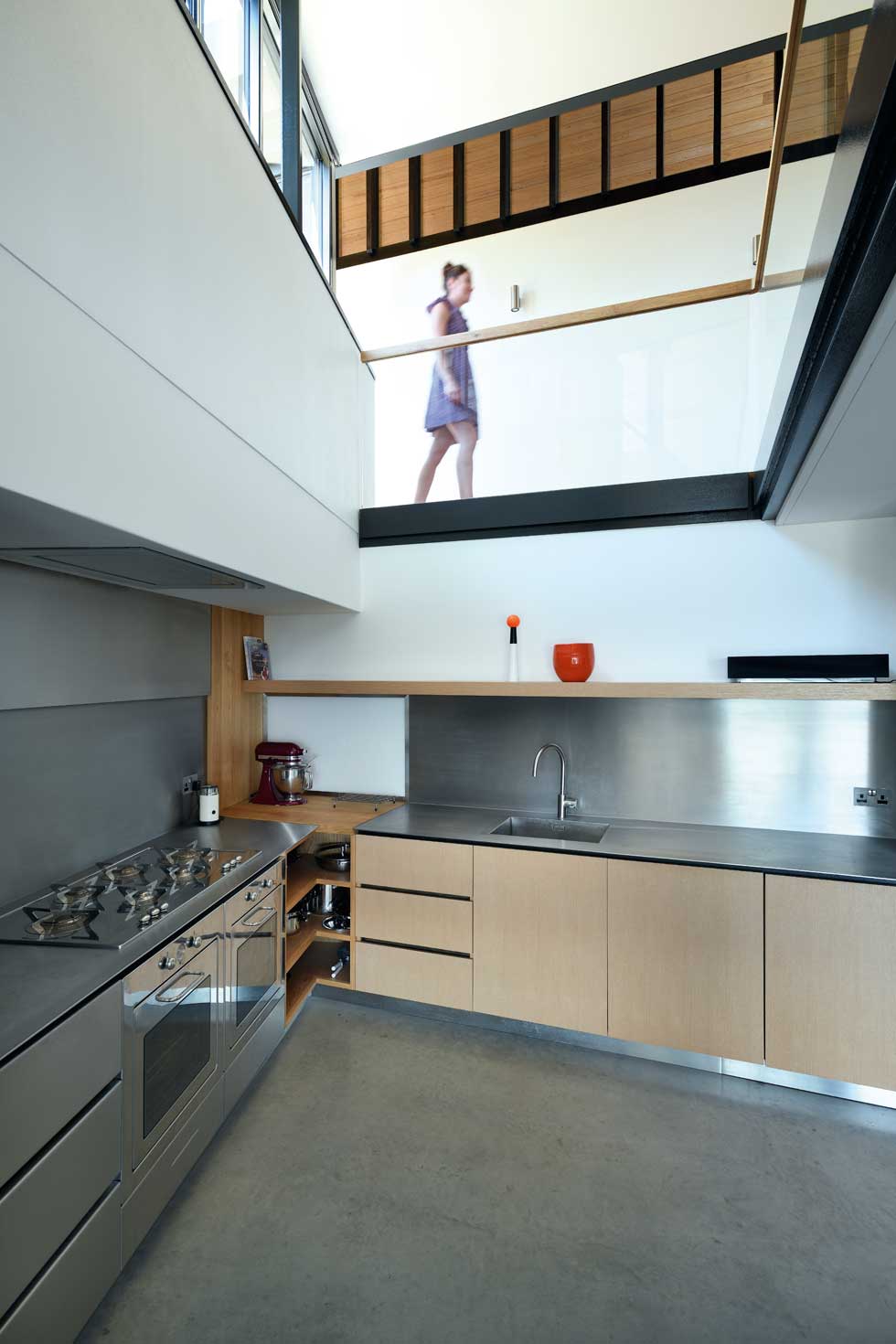 Contemporary kitchen in this Cornish coastal home