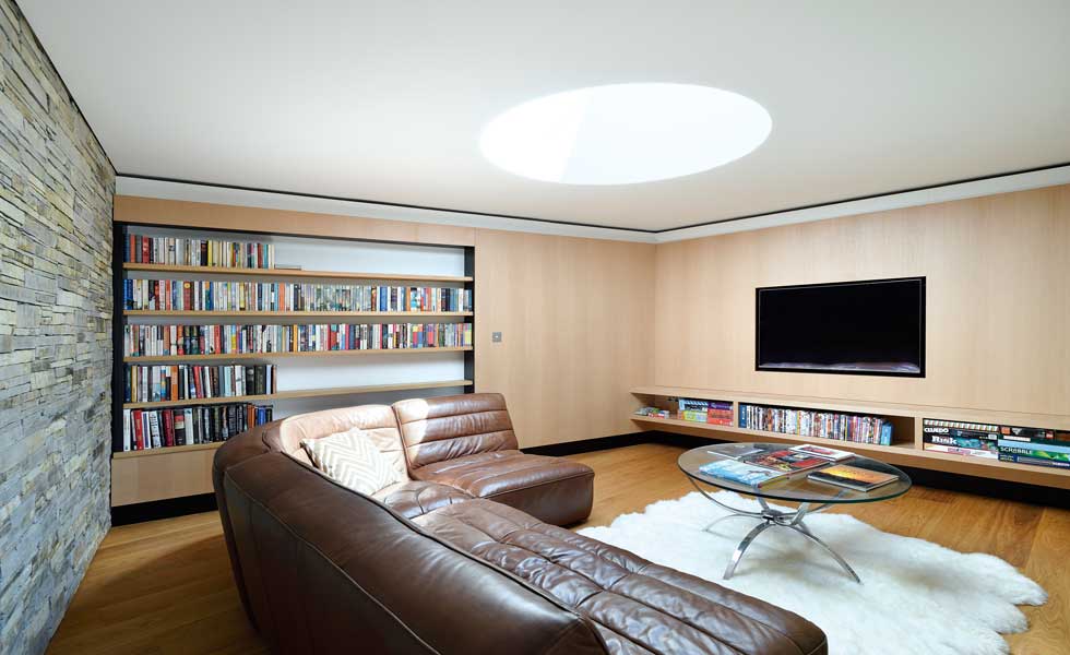 wall mounted TV in sitting room