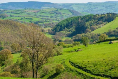 Landscape near Mainstone, Shropshire, England, UK