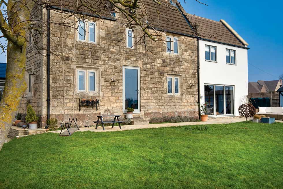 cottage with replaced double glazed windows