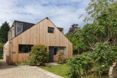 Vetical timber cladding