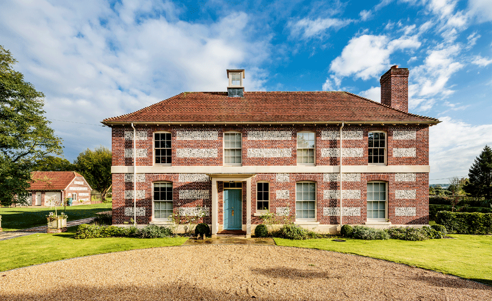 sash windows on traditional style house