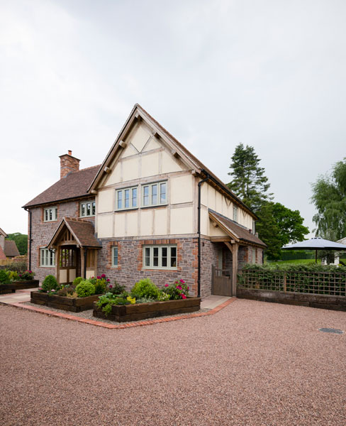 Oak framed home with render infill