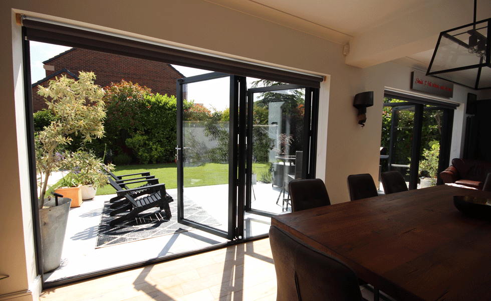 bifold door overlooking garden