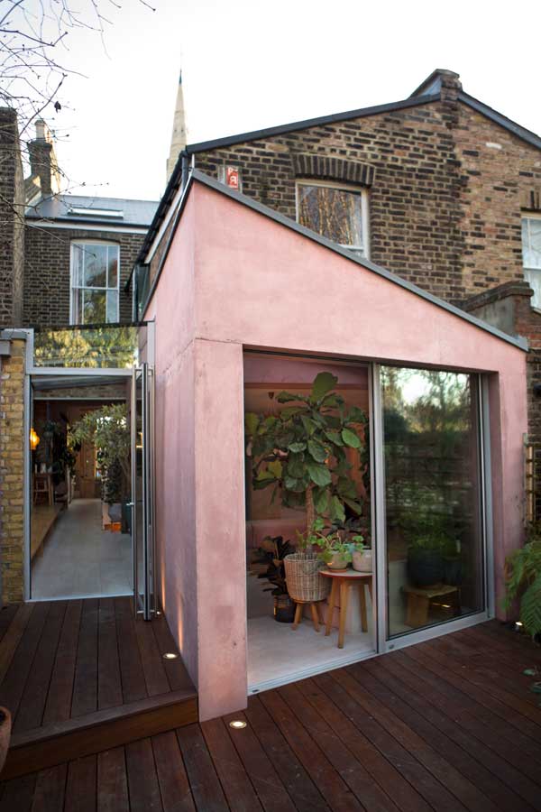 single storey extension constructed from concrete
