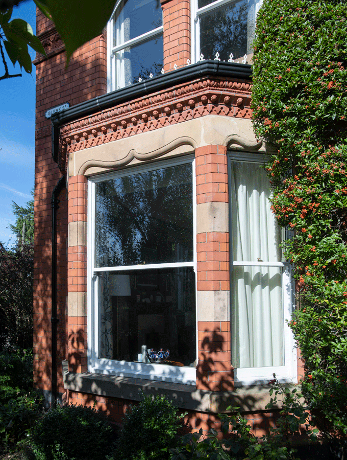 bay timber window in period house