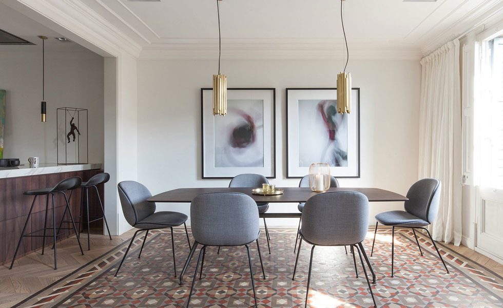 Period open plan kitchen diner