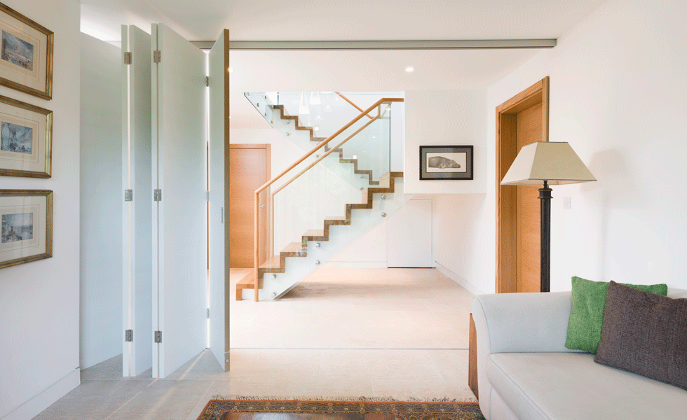 bifolding door in living room