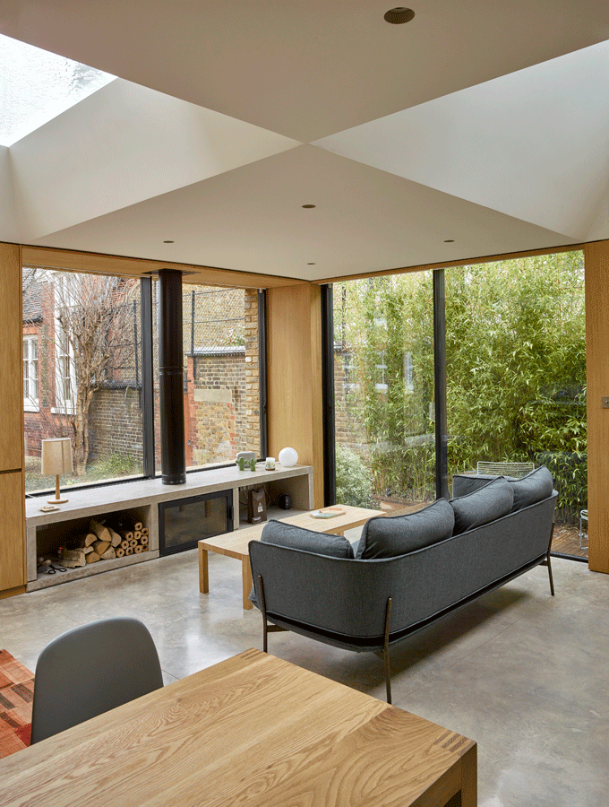 extended home with aluminium windows