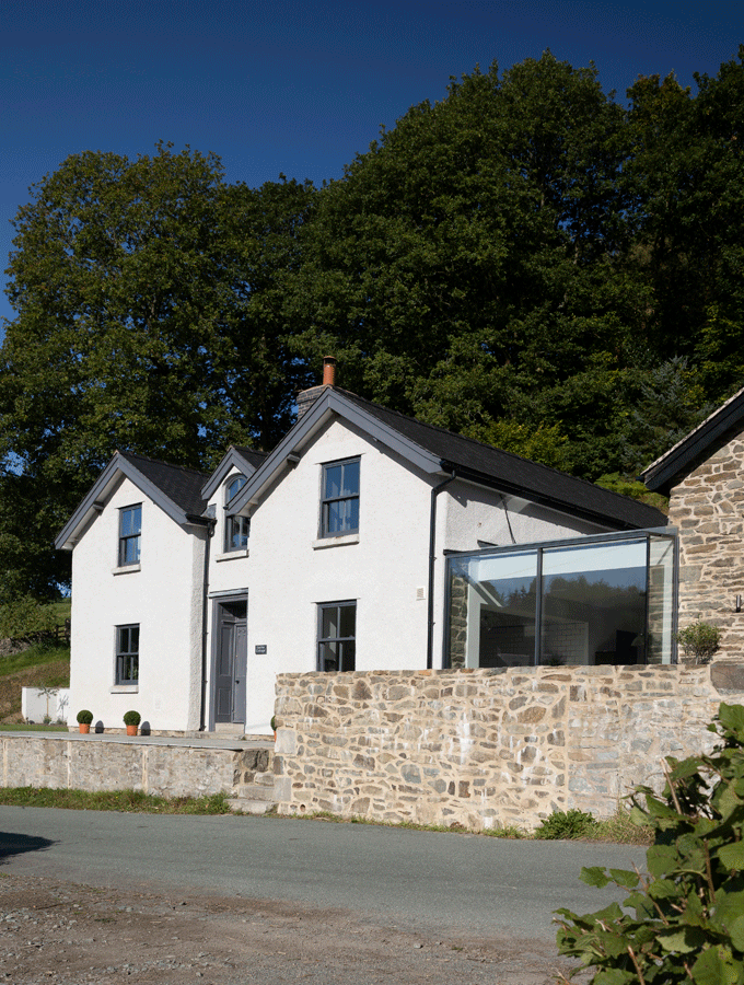 sash windows in restored cottage