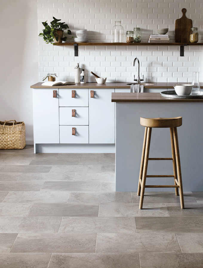stone effect LVT floor