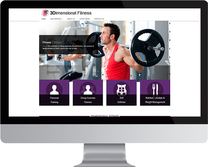 3Dimensional Fitness website in Mac