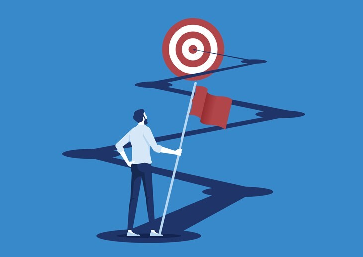 Graphic with a target