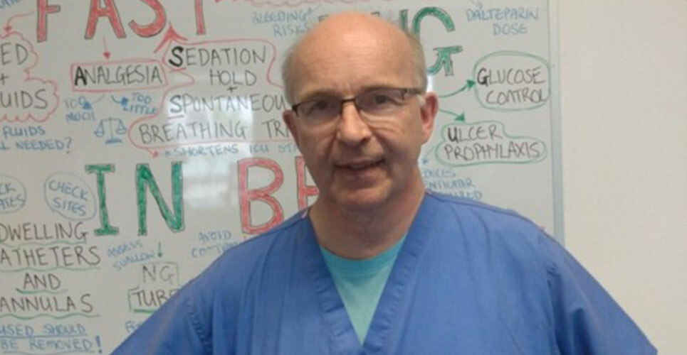 A headshot of Alan Timmins to illustrate his discussion on licensed ready-to-use and ready-to-administer IV products