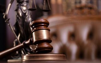 High Court - close-up of a gavel in court