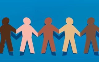 paper doll cutouts of different colours to show antisemitism and antiracism training