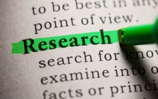 clinical trials shown by word 'research' being highlighted by green pen